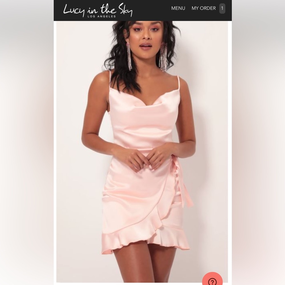 Lucy in the Sky Pink Wrap Dress
